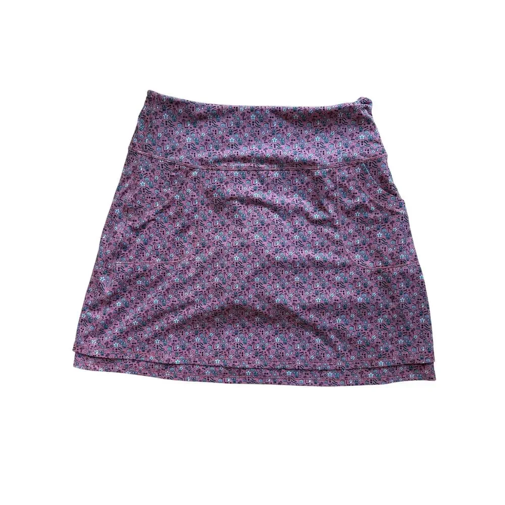 Peter Millar Pink Golf Skort Medium UPF 50 Print Athletic Tennis Skirt